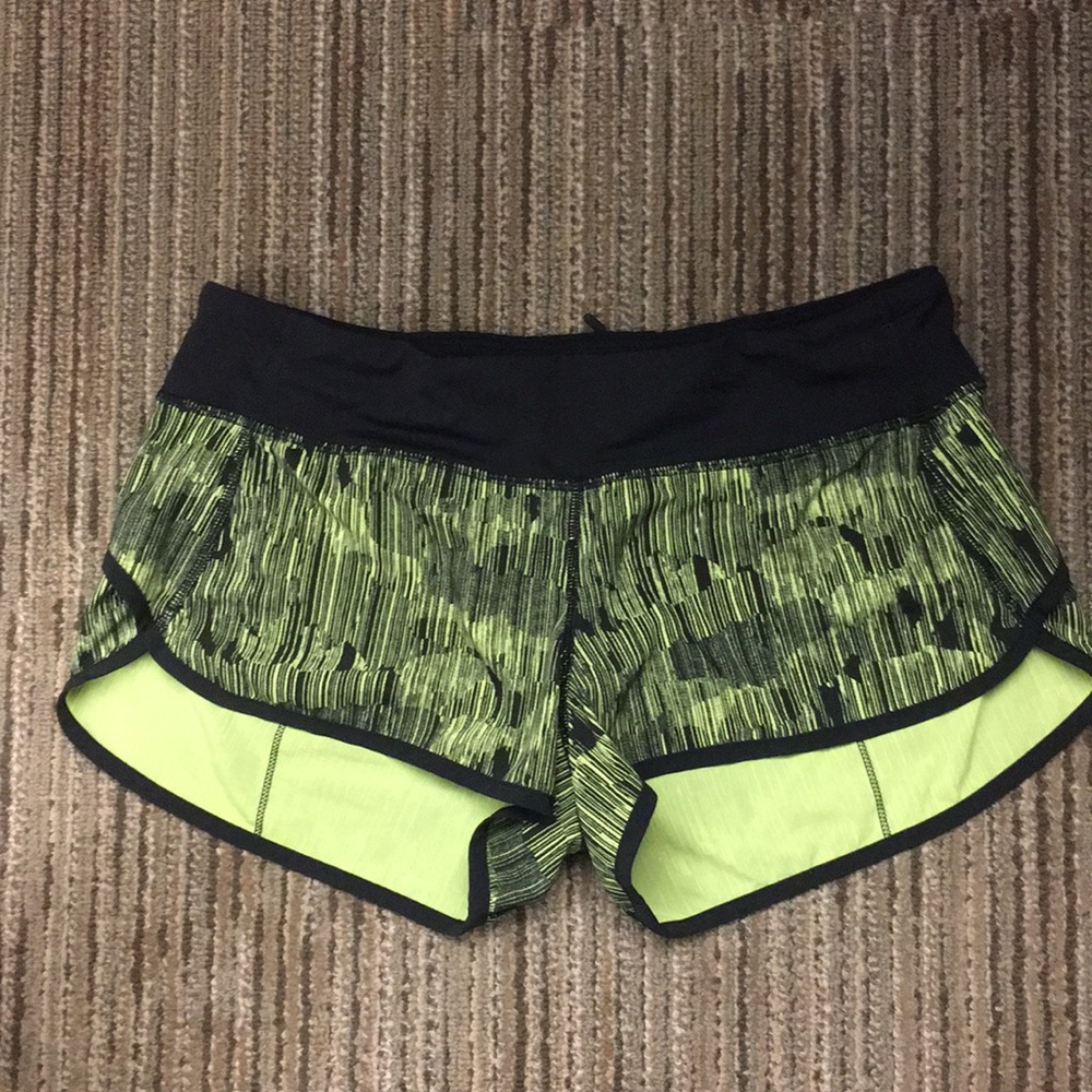 Lululemon Run Times Short Neon Yellow Black